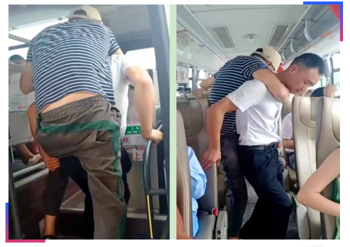 吉安長(zhǎng)運(yùn):“小伙子,我來(lái)背你上車(chē)!”